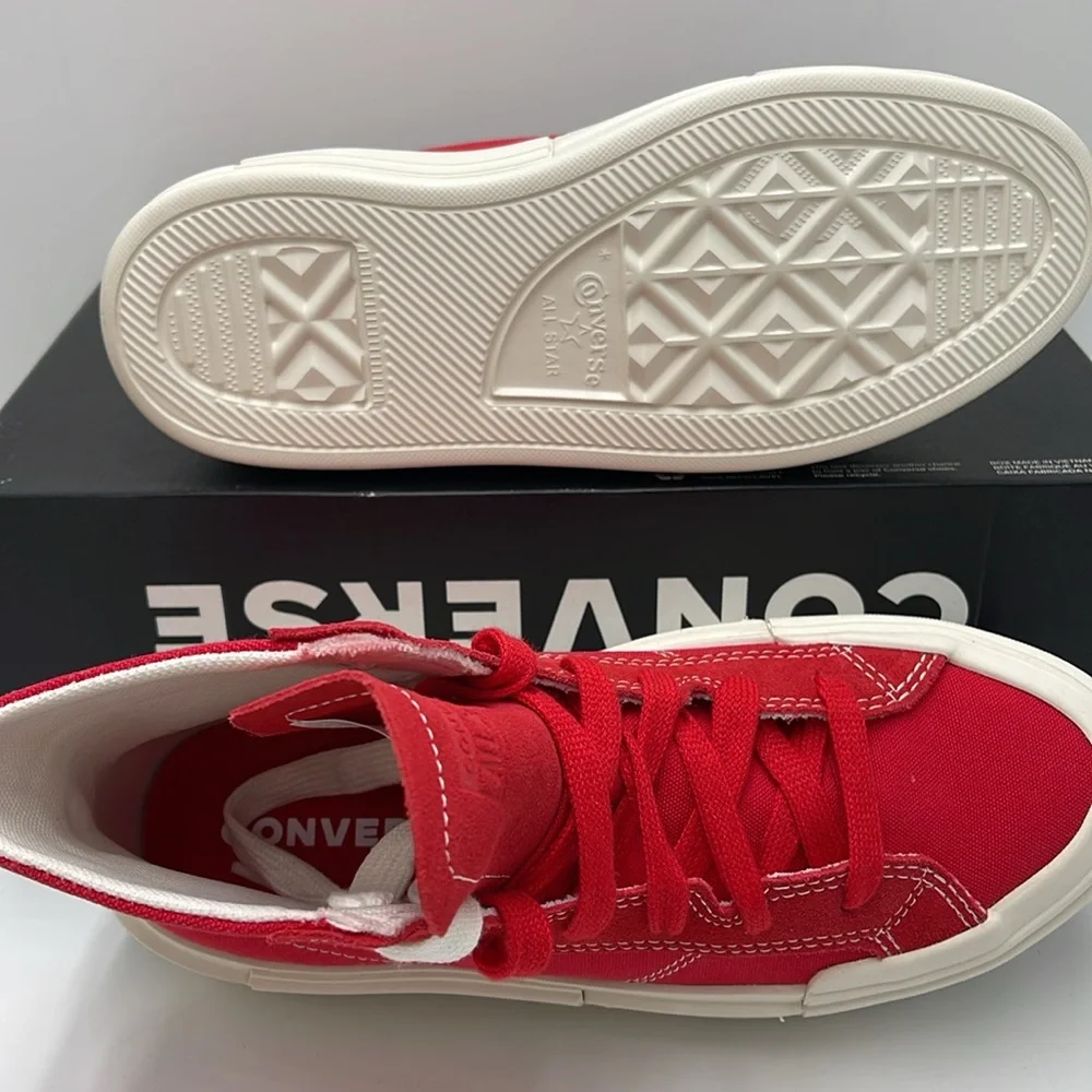 Converse WMNS CTAS CRUISE HI RED/EGRET/BLACK A08284C Platforms Sneakers - Picture 4 of 16